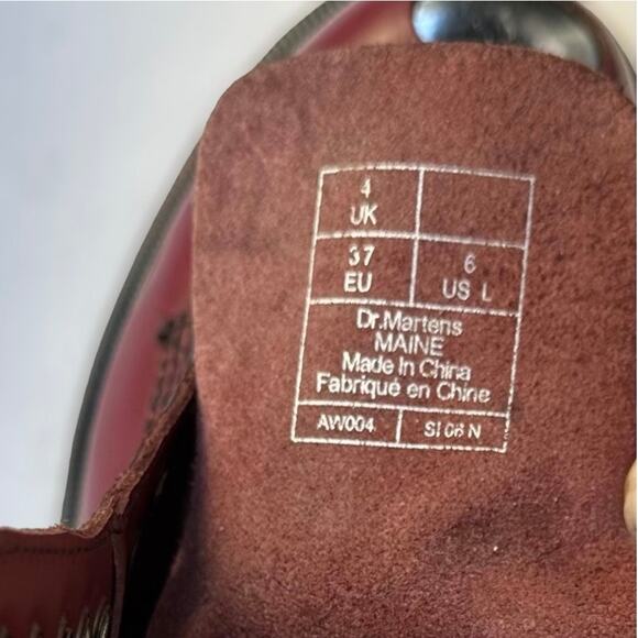Dr. Doc Martens Maine 6.5 Exposed Steel Toe Cherry Red Smooth Leather
Boots UK4 - Picture 10 of 13
